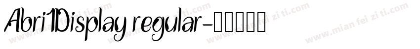 Abri1Display regular字体转换